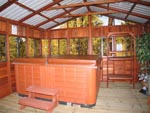 Hot Tub in private at Bear Creek Motel and Cabins 